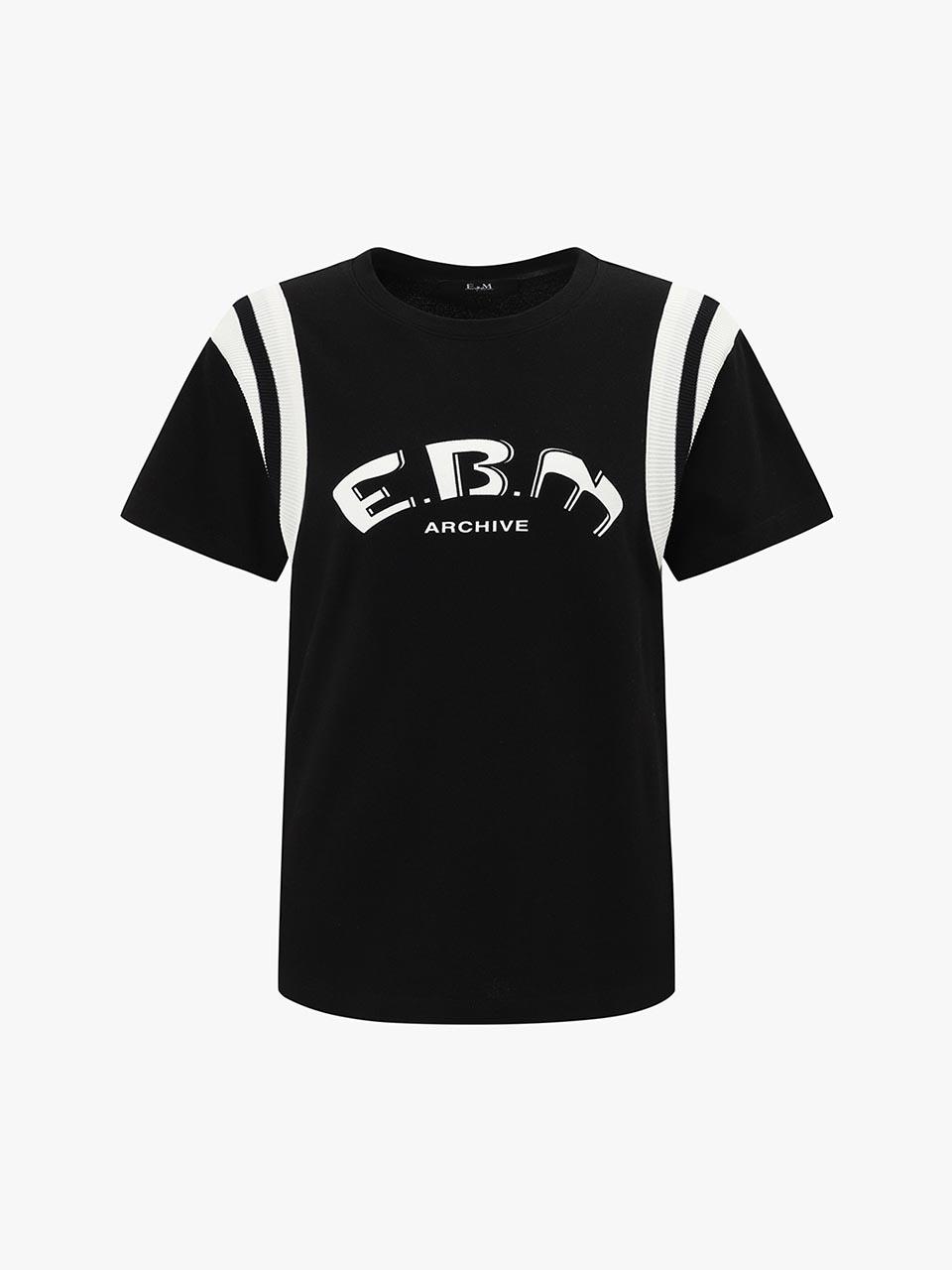 E.B.M (Edition by Michaa) Casual Logo Pattern T-shirt (EMP5WTS010)