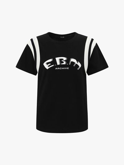 E.B.M (Edition by Michaa) Casual Logo Pattern T-shirt (EMP5WTS010)