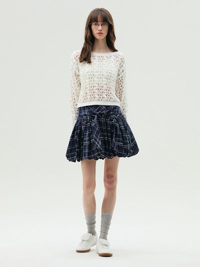 E.B.M (Edition by Michaa) Check Pattern Mini Skirt (EMP4WSK010)