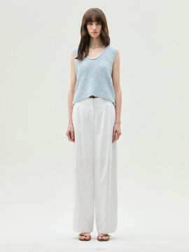 E.B.M (Edition by Michaa) Detail Wide Pants [Beige] (EMP4WPT040)