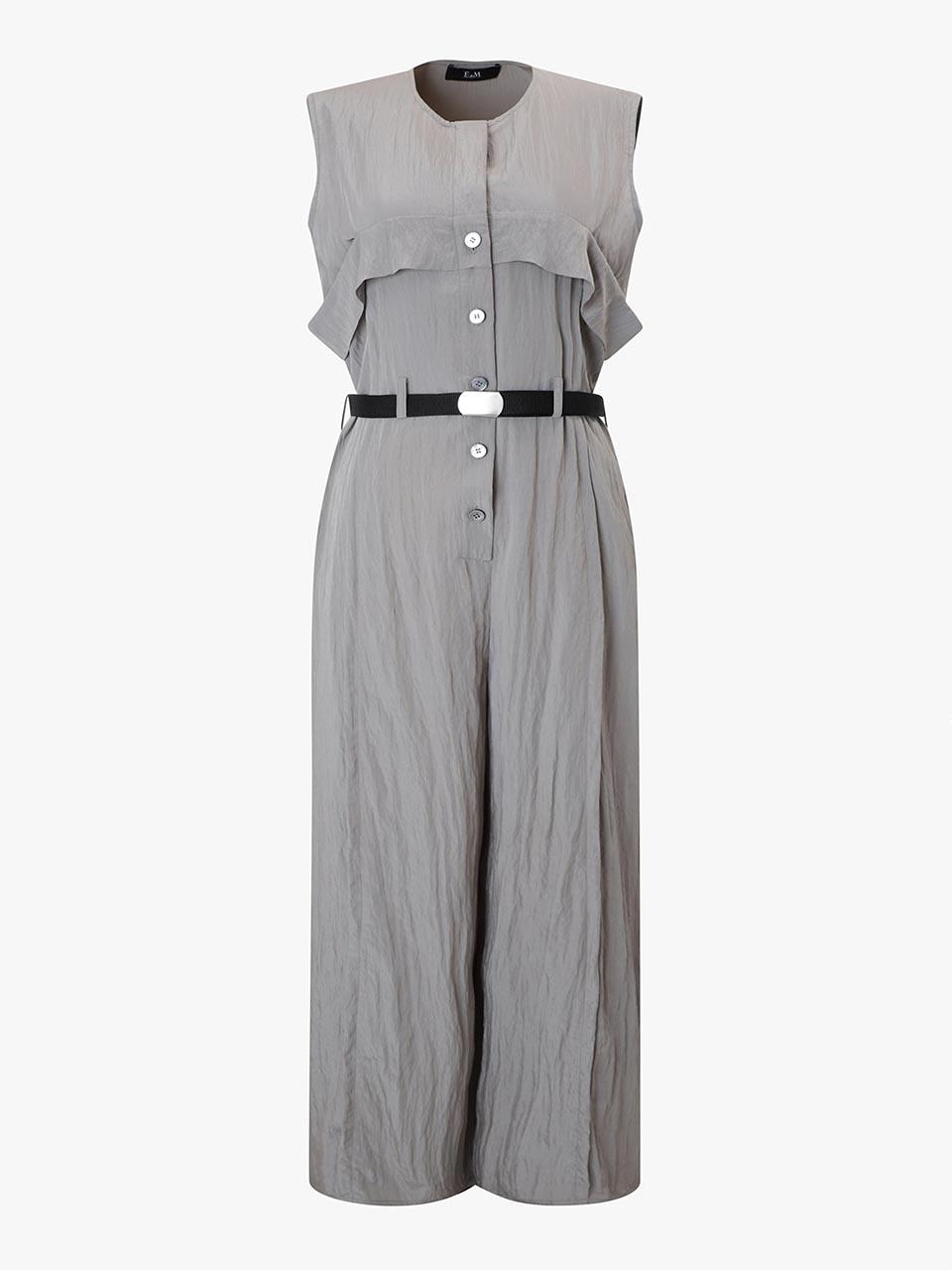 E.B.M (Edition by Michaa) Draped Belted Jumpsuit (EMP5WOP080)
