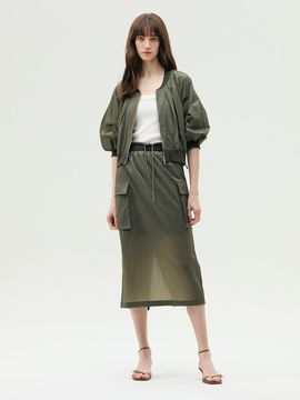 E.B.M (Edition by Michaa) E-Band Detail H-Line Skirt (EMP4WSK070)