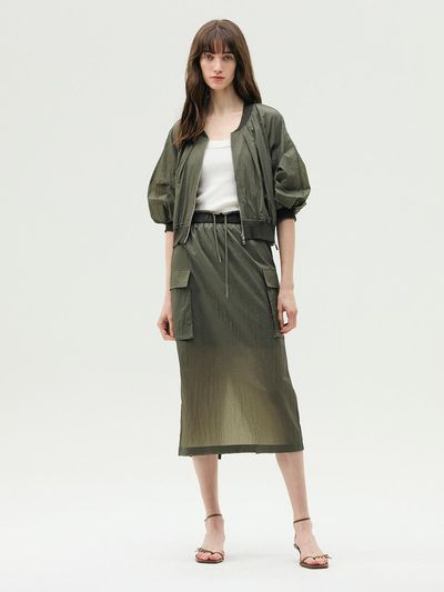 E.B.M (Edition by Michaa) E-Band Detail H-Line Skirt (EMP4WSK070)