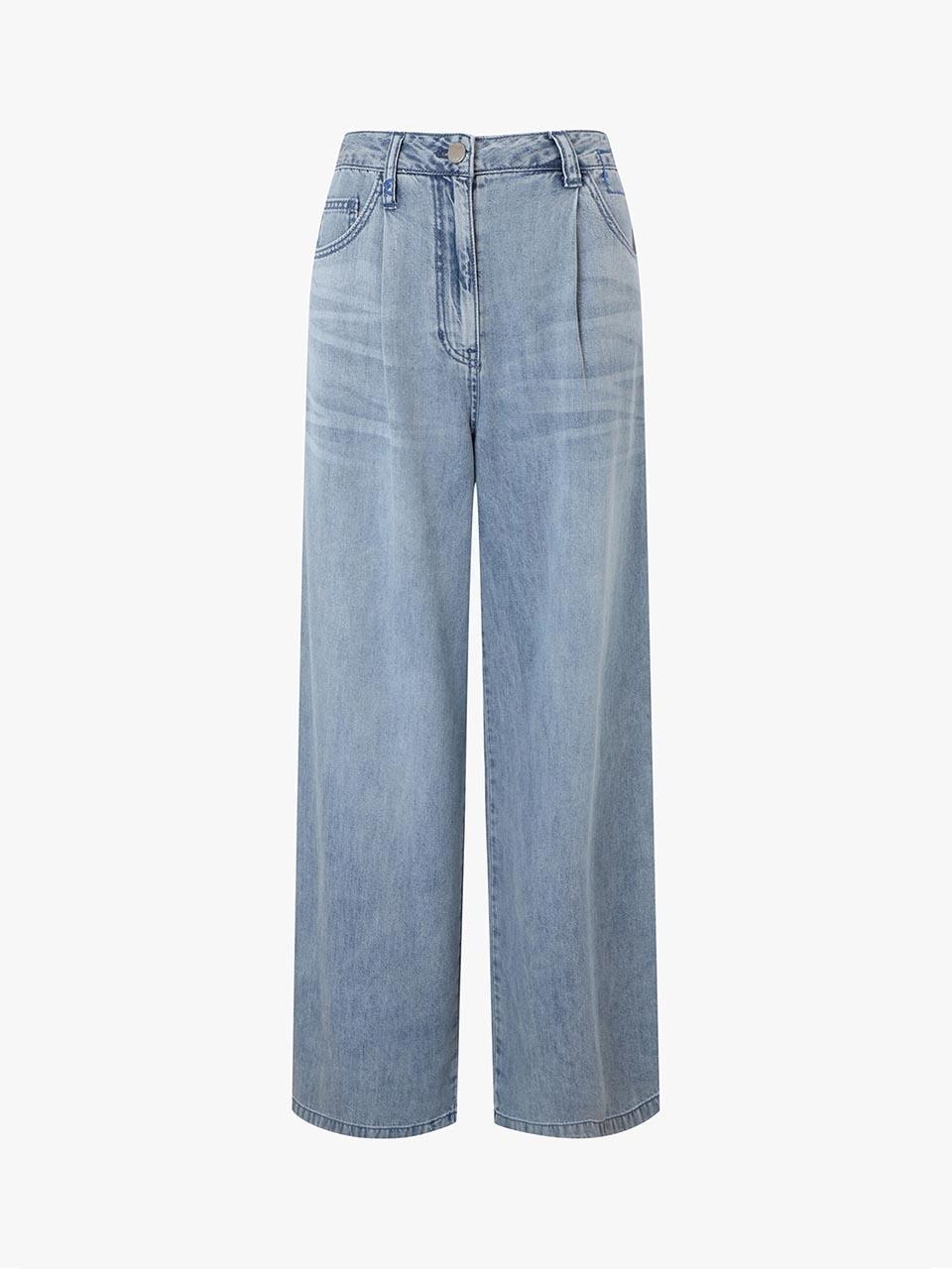 E.B.M (Edition by Michaa) Embroidered Wide-Fit Denim Pants (EMP5DPT040)