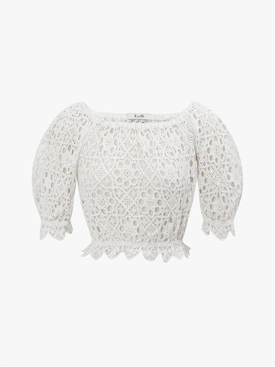 E.B.M (Edition by Michaa) Eyelet Detail Blouse (EMP5KPO200)