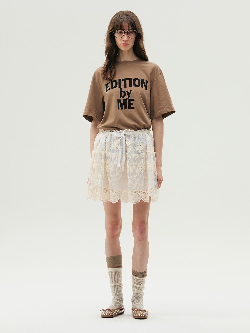 E.B.M (Edition by Michaa) Eyelet Embroidered Mini Skirt (EMP4WSK060)