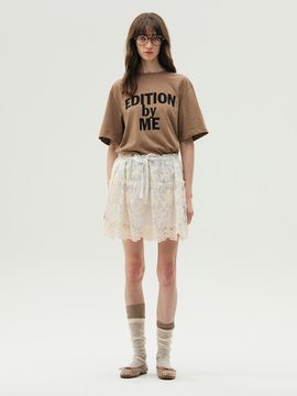 E.B.M (Edition by Michaa) Eyelet Embroidered Mini Skirt (EMP4WSK060)