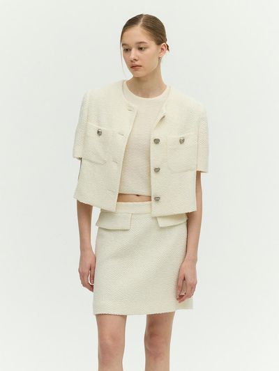 E.B.M (Edition by Michaa) Flap Mini Skirt (EMP3WSK020)