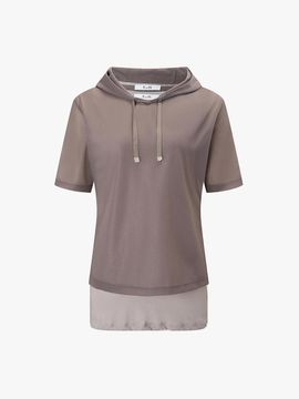 E.B.M (Edition by Michaa) Hood Color Block String T-shirt (EMP5WTS090)
