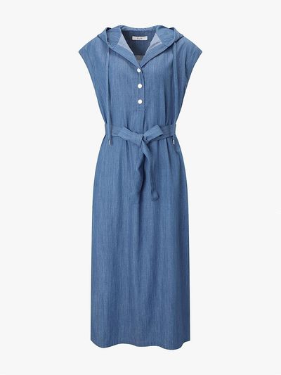 E.B.M (Edition by Michaa) Hooded Denim Long Dress (EMP5WOP050)