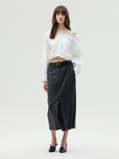 E.B.M (Edition by Michaa) OB Detail H-Line Skirt (EMP4WSK100)