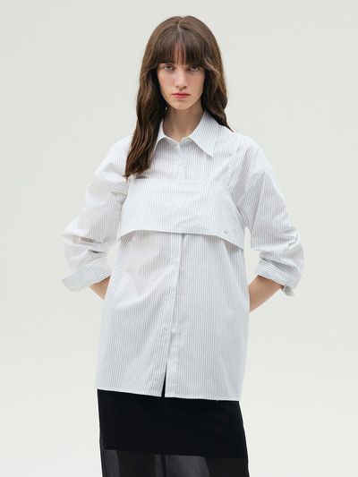 E.B.M (Edition by Michaa) Pin Stripe Blouse (EMP5EBL200)