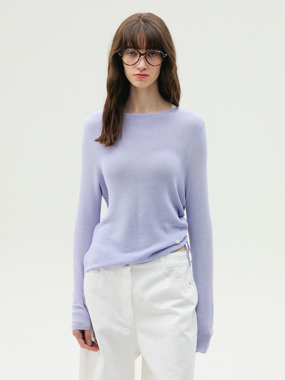 E.B.M (Edition by Michaa) Ribbed Trim Knit Sweater (EMP4KPO210)