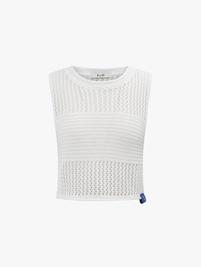 E.B.M (Edition by Michaa) Round Neck Knit Vest Blouse (EMP5KPO210)