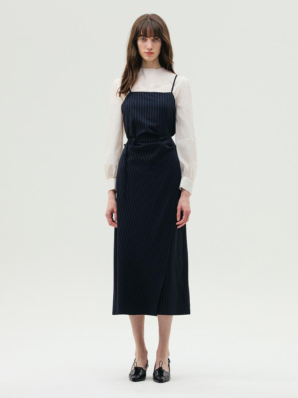 E.B.M (Edition by Michaa) Satin Slip-Style Long Dress (EMP4WOP040)
