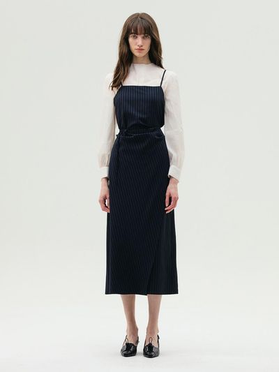 E.B.M (Edition by Michaa) Satin Slip-Style Long Dress (EMP4WOP040)
