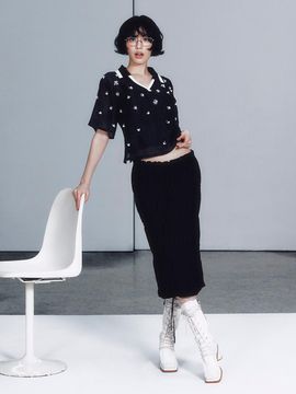 E.B.M (Edition by Michaa) Shirring Detail Skirt (EMP4WSK040)
