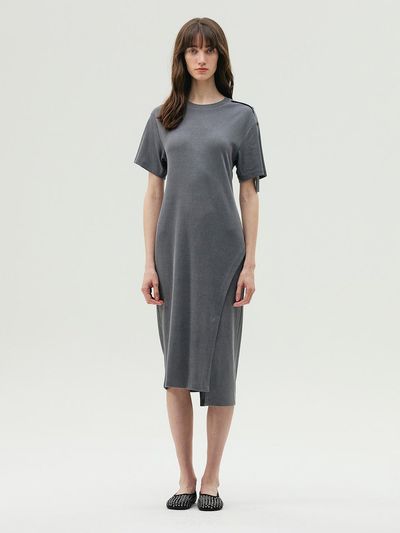 E.B.M (Edition by Michaa) Slit Detail Jersey One-Piece Dress (EMP4WOP020)