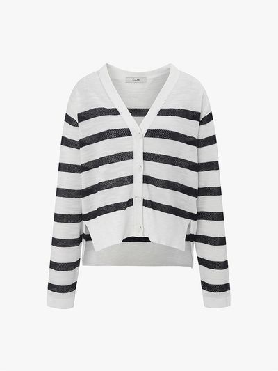 E.B.M (Edition by Michaa) Striped Knit Cardigan (EMP5KCD020)