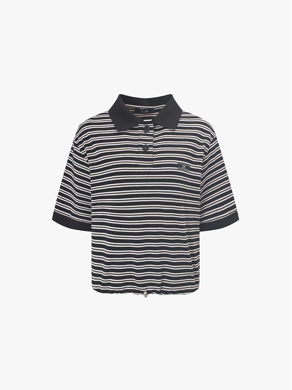 E.B.M (Edition by Michaa) Striped Pique T-Shirt (EMP5WTS100)