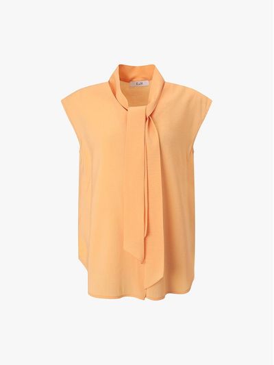 E.B.M (Edition by Michaa) Tie-style V-neck Blouse (EMP5WBL040)