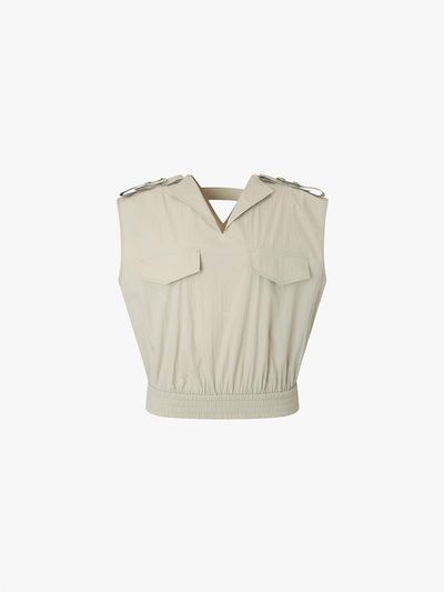 E.B.M (Edition by Michaa) V-neck Sleeveless Crop Blouse (EMP5WBL050)