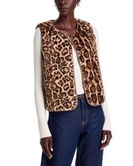 Echo Echo Animal Hillside Faux Fur Vest