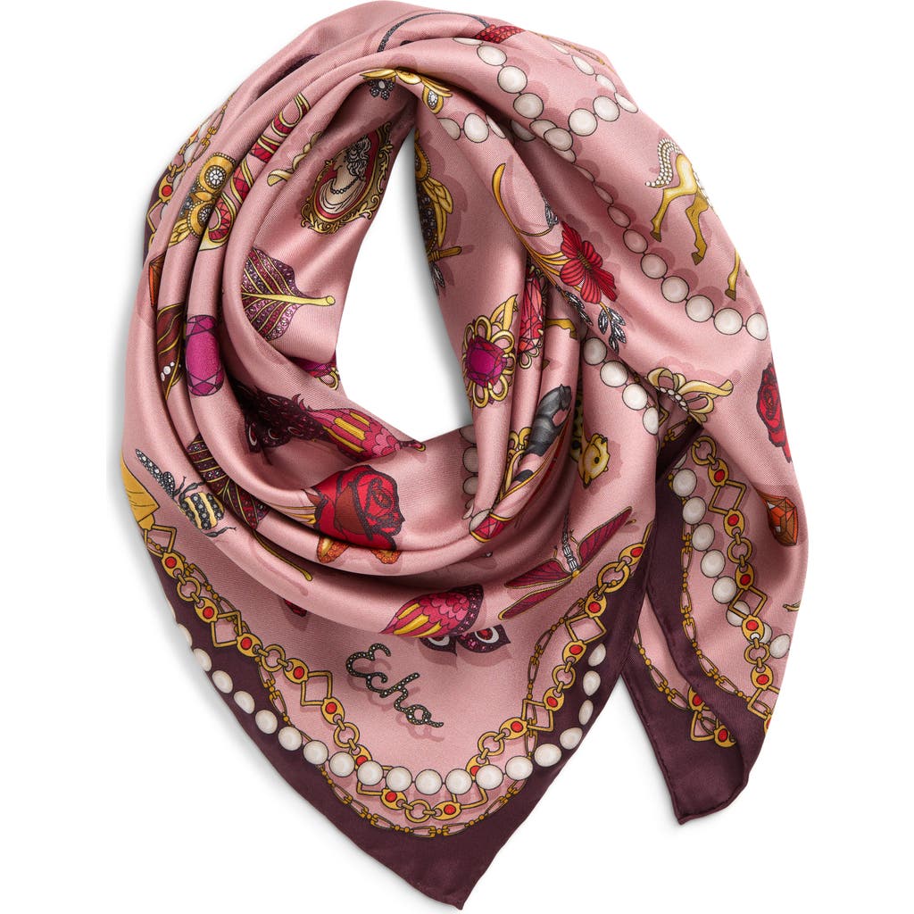 Echo Echo Bejeweled Silk Square Scarf