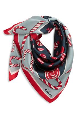 Echo Echo Christmas Candy Silk Bandana Scarf