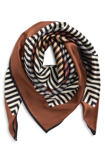 Echo Echo Concentric Stripes Square Silk Scarf
