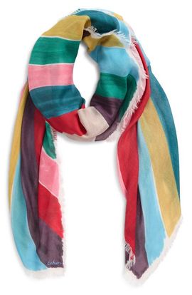 Echo Echo Painted Chevron Print Silk Square Scarf