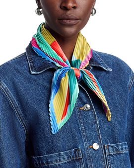 Echo Echo Painterly Composition Crimped Scarf