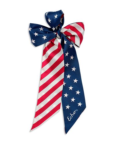 Echo Echo Stars & Stripes Silk Skinny Scarf