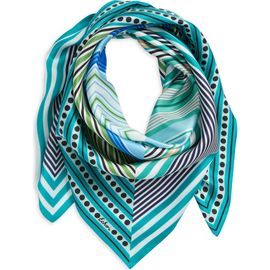 Echo Echo Stripe Vortex Silk Square Scarf