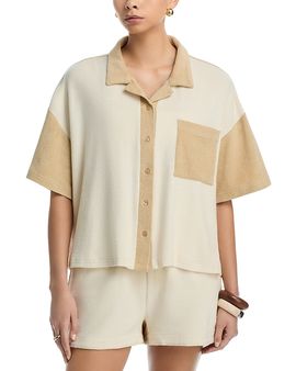 Echo Echo Terry Camp Shirt Swim Cover-Up