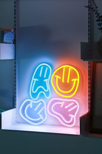 Echo Neon Echo Neon Happy Face Neon Sign at Urban Outfitters