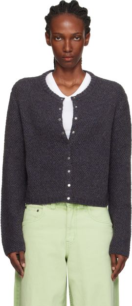 Eckhaus Latta Eckhaus Latta Gray Yak Snap Cardigan