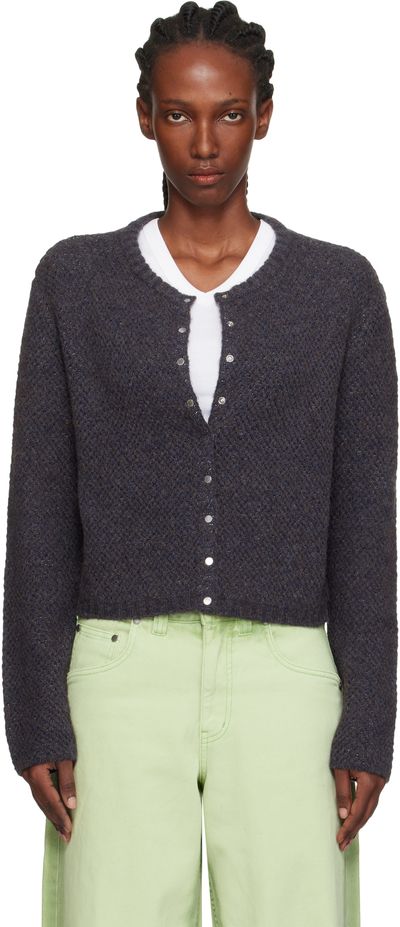 Eckhaus Latta Eckhaus Latta Gray Yak Snap Cardigan