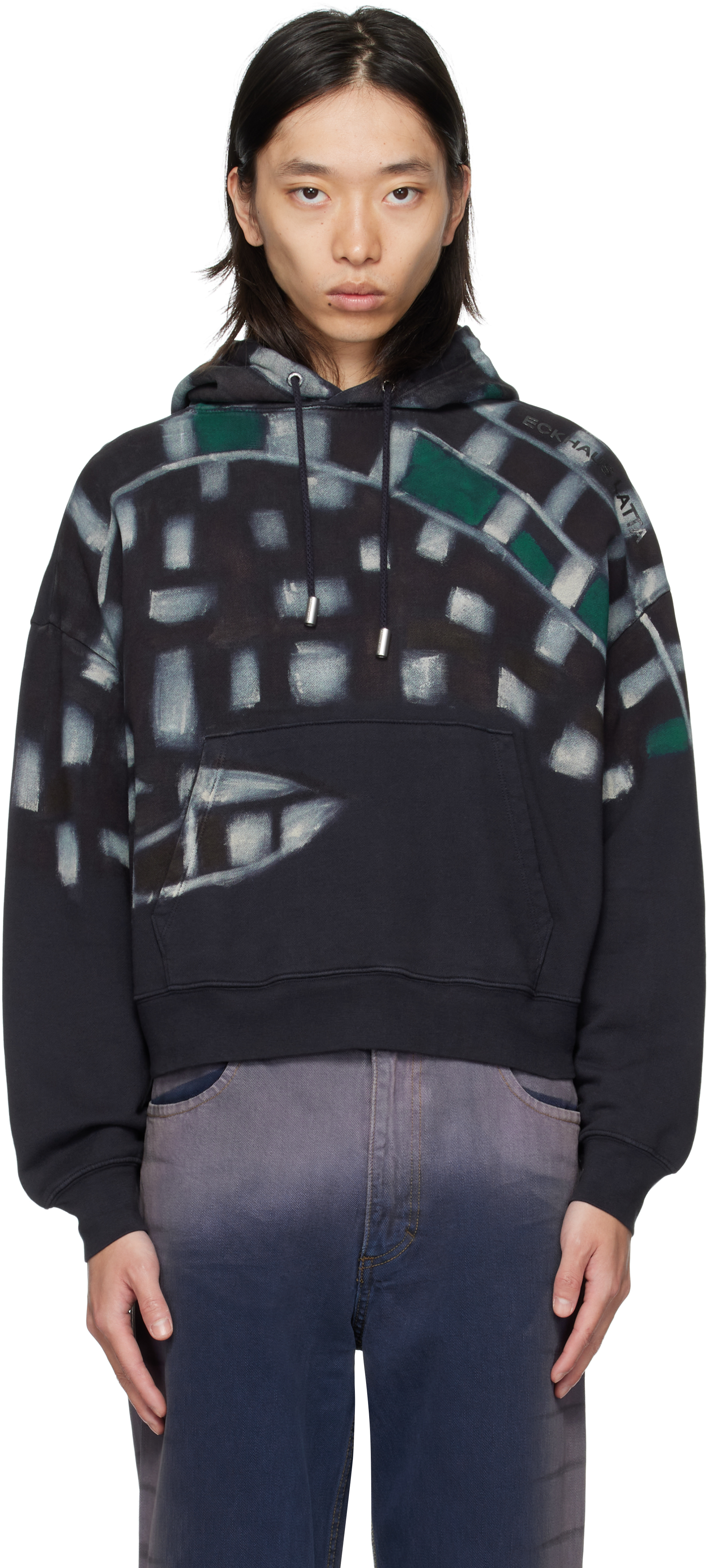 Eckhaus Latta - Gray Composition Sweater