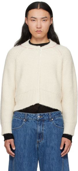 Eckhaus Latta Eckhaus Latta Off-White Fisherman's Cardigan