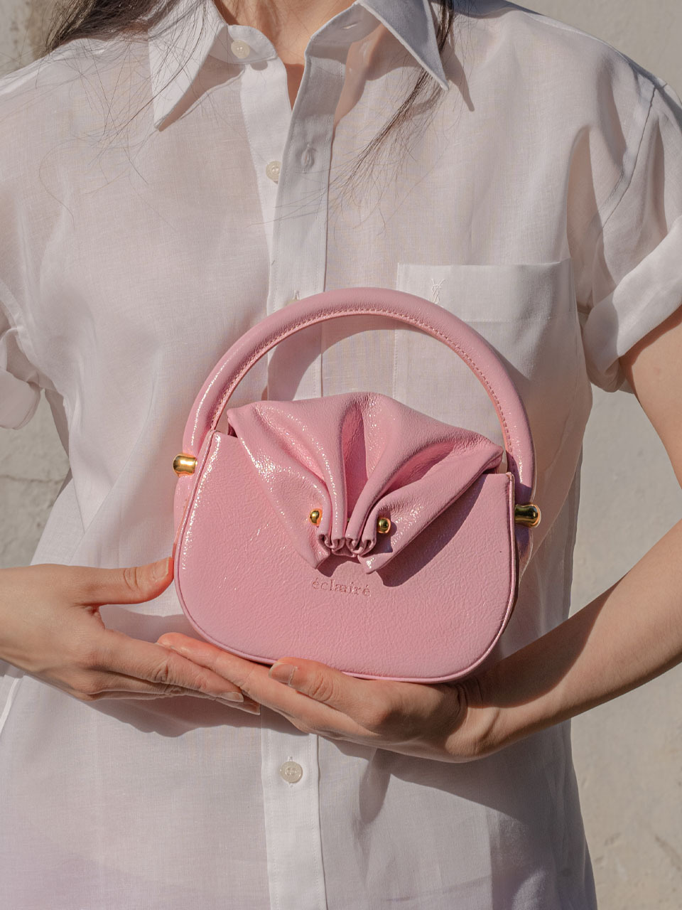 eclaaire Pintadine Mini Bag_Glossy Pink