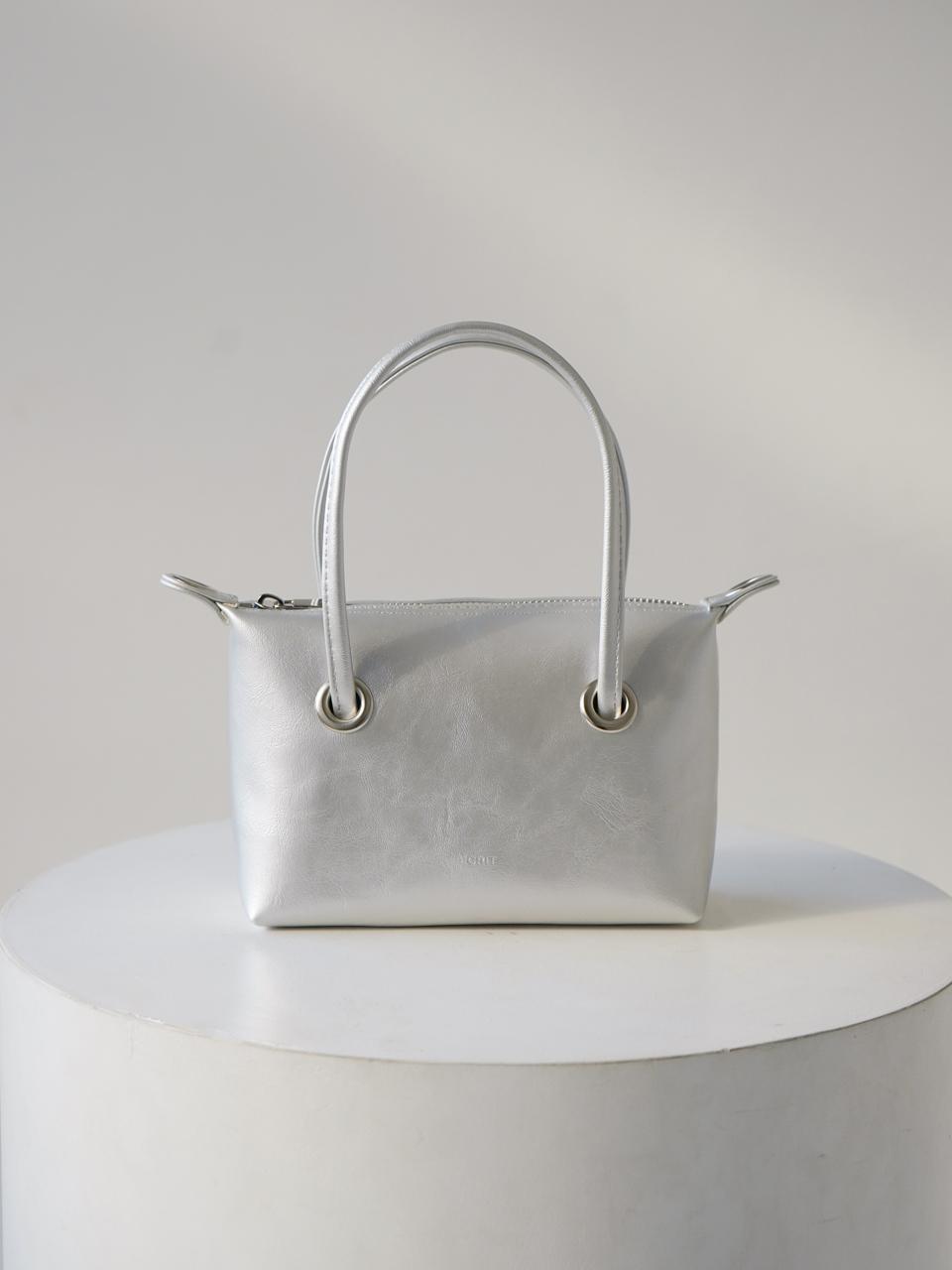 Ecrit Mini Brit Bag_Silver