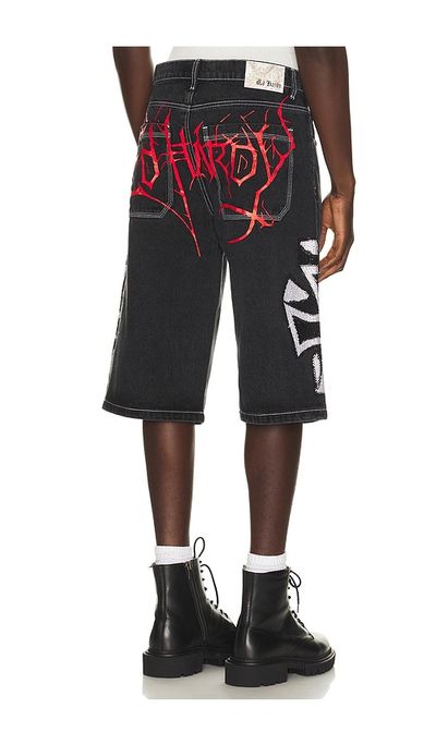 Ed Hardy Ed Hardy Crosses Rhinestone Long Shorts