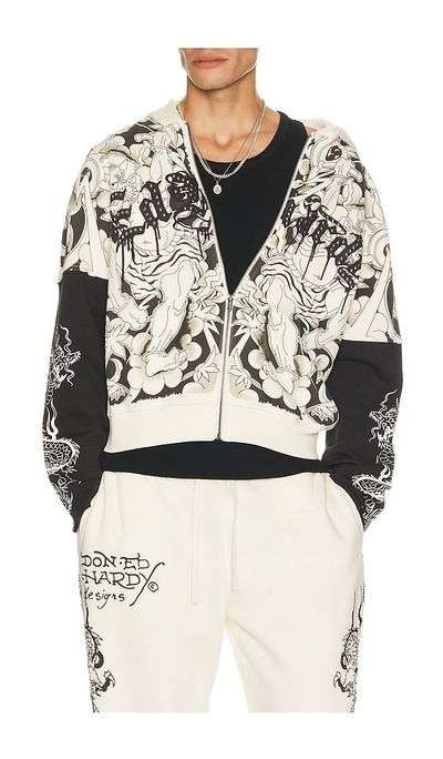 Ed Hardy Ed Hardy Japan Lion Rhinestone Hang Hoodie