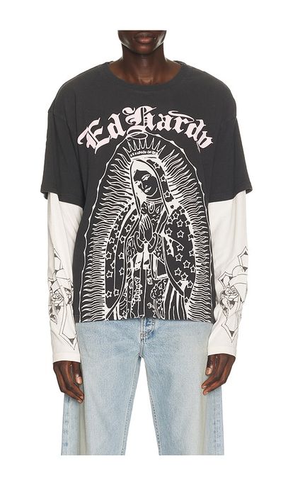 Ed Hardy Ed Hardy Mary Boxy Hangdown Tee