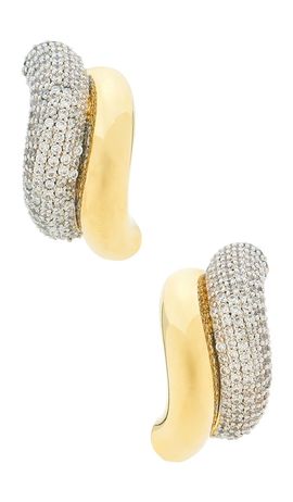 Eddie Borgo Eddie Borgo PavÃ© Two Tone Torsade Stud Earrings