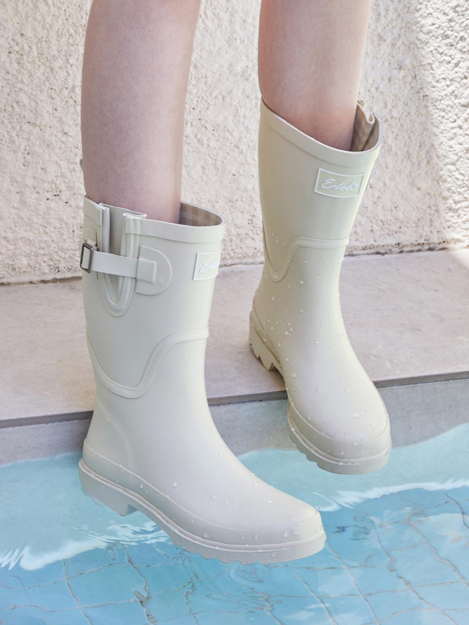 edel9 Edel Buckle Middle Rain Boots
