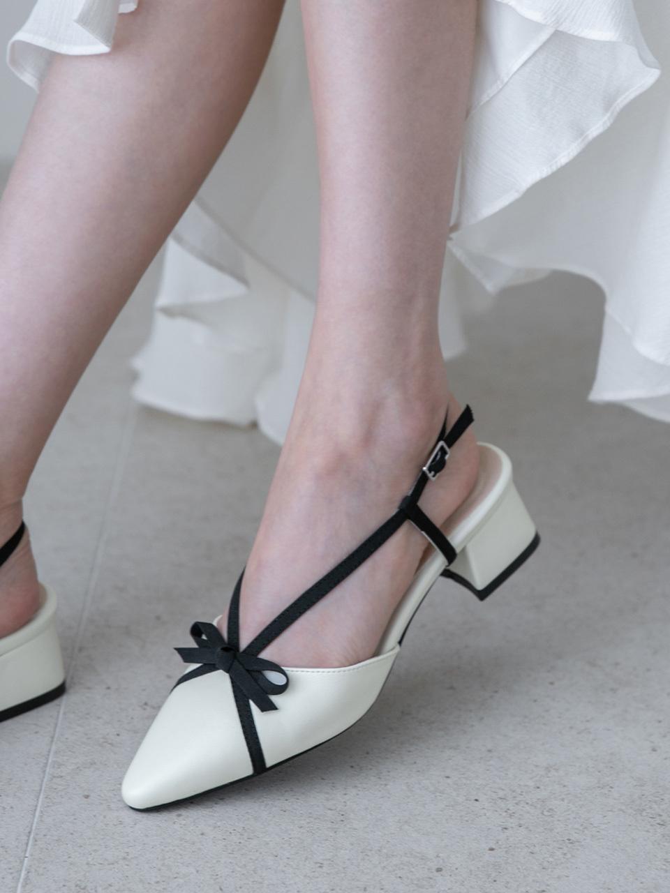 edel9 Vibiel Ribbon Slingback 5cm Pumps
