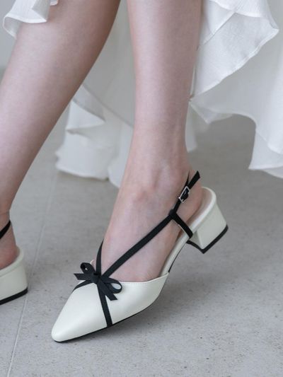 edel9 Vibiel Ribbon Slingback 5cm Pumps