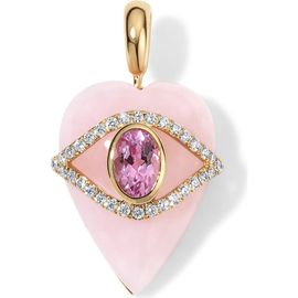 EDEN PRESLEY EDEN PRESLEY 14k Gold Pink Opal & Pink Tourmaline Heart Charm 